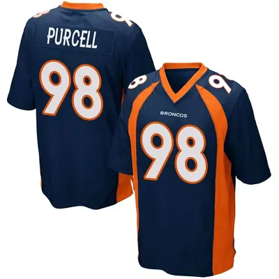 Youth Game Mike Purcell Denver Broncos Navy Blue Alternate Jersey