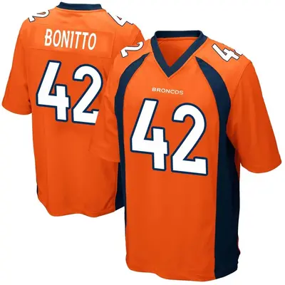 Youth Game Nik Bonitto Denver Broncos Orange Team Color Jersey