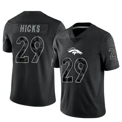 Youth Limited Faion Hicks Denver Broncos Black Reflective Jersey