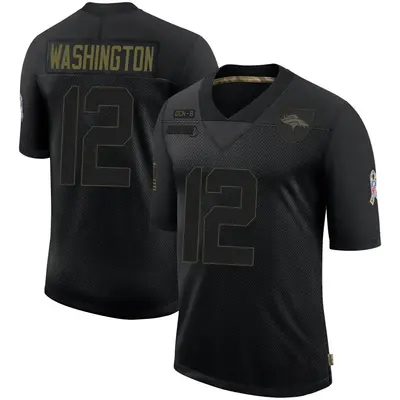 Youth Limited Montrell Washington Denver Broncos Black 2020 Salute To Service Jersey